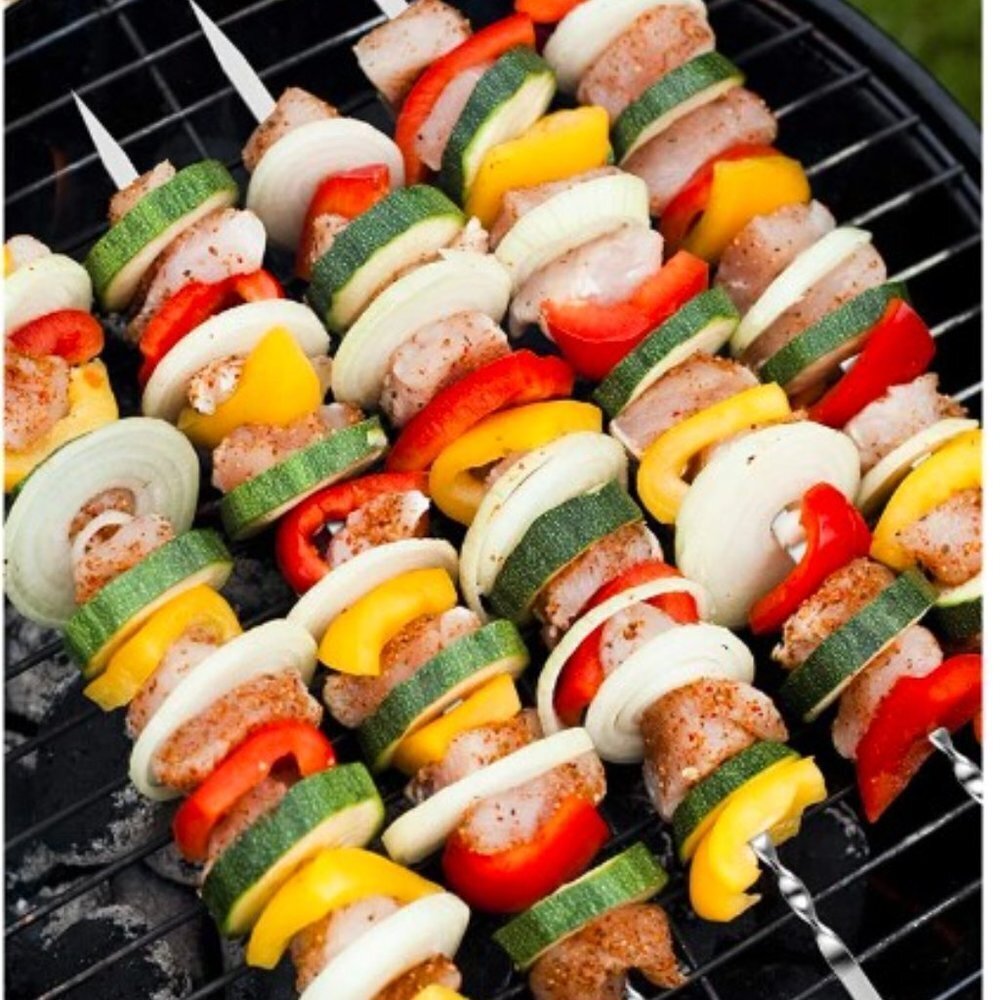 Stainless Steel Skewers with Storage Tube 16 pc